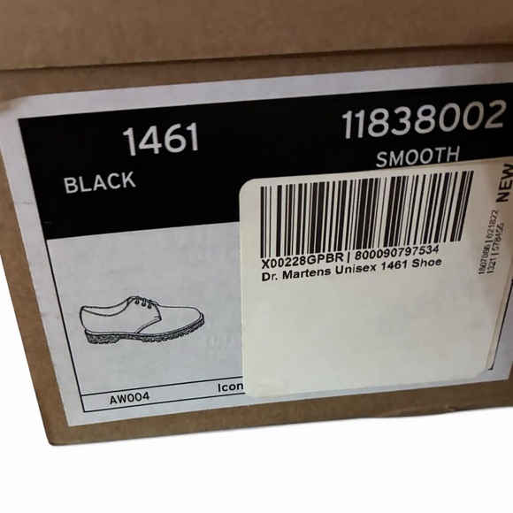 Dr. Martens Black 1461 SMOOTH LEATHER OXFORD SHOES - Picture 9 of 9